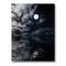 Designart - Full Moon In Cloudy Night Sky IV - Nautical & Coastal Canvas Wall Art Print